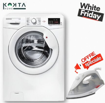 Machine à laver HOOVER 8 kg Blanc - HL 1482D3