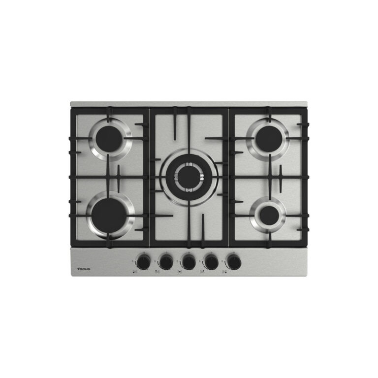 Plaque de cuisson FOCUS 5 feux 70 cm Fonte Inox F.478X