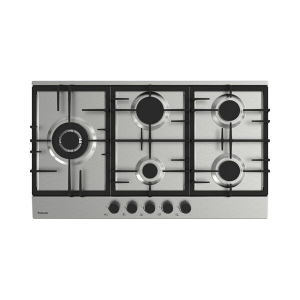 Plaque de cuisson FOCUS 5 feux 86 cm Fonte Inox F.4789X