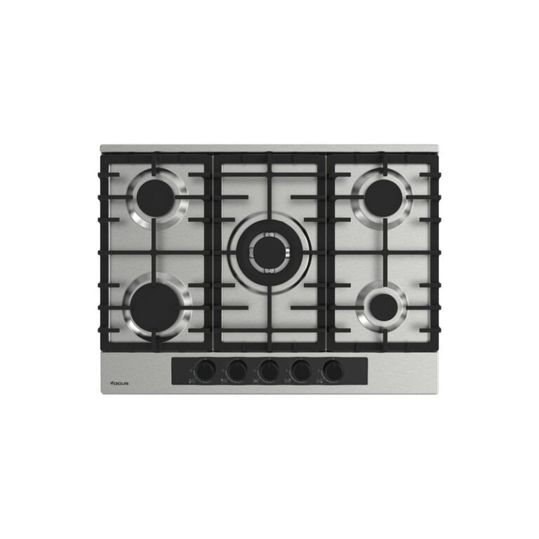 Plaque de cuisson FOCUS 5 feux Fonte 70 cm Inox F.403X
