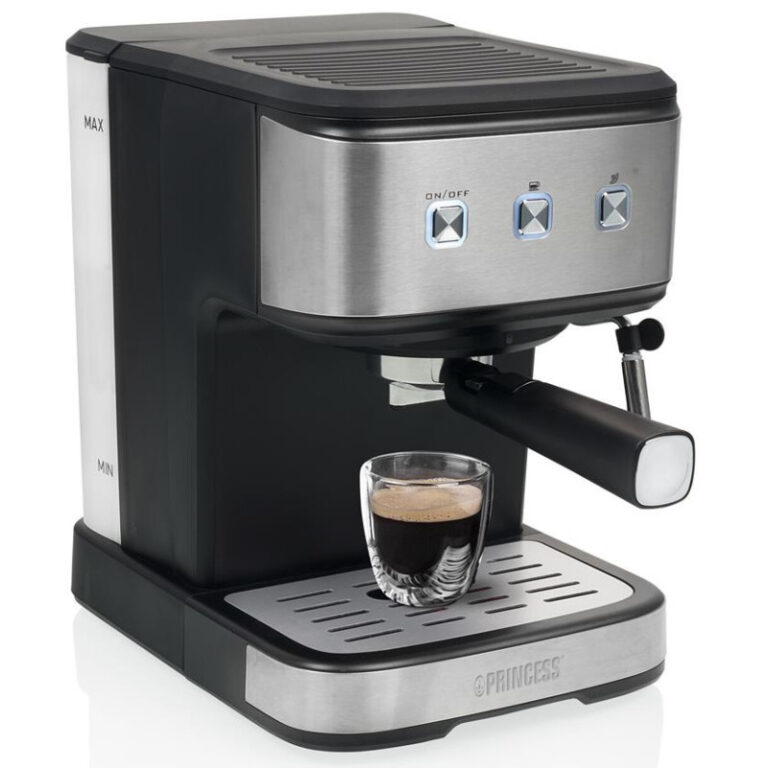 Machine à espresso PRINCESS et à capsules 850W 1.5 Inox/Noir 249413