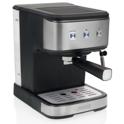 Machine à espresso PRINCESS et à capsules 850W 1.5 Inox/Noir 249413