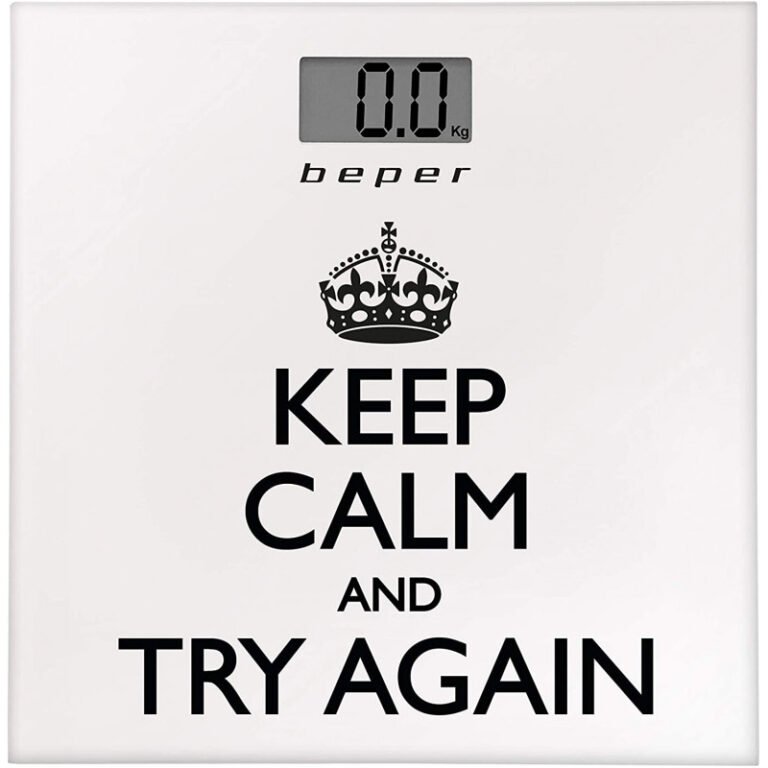 ﻿Pèse-personne Beper keep calm blanc 40.821