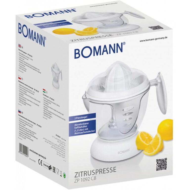 Presse-agrumes électrique Bomann 1.2 L 40W Blanc ZP1092CB