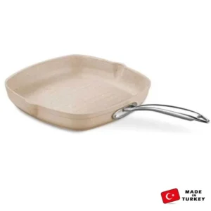 t po le grill en granite korkmaz 28 x 28 cm beige