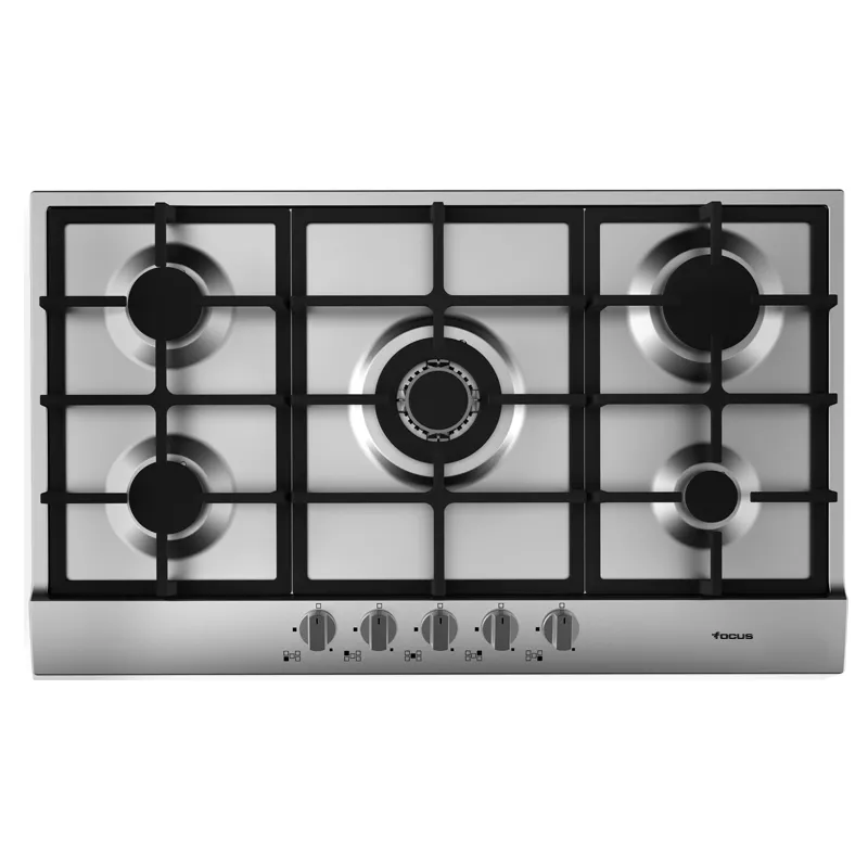 Plaque de cuisson FOCUS 5 feux 86 cm Fonte Inox F.4789X