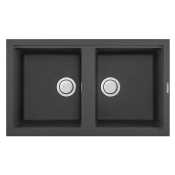 Evier Focus GRANITECK 2 Bacs Noir - SMART.90B