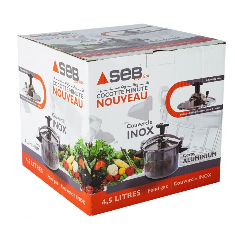 Cocotte SEB 4.5 L+ Couvercle en Inox- W30145A