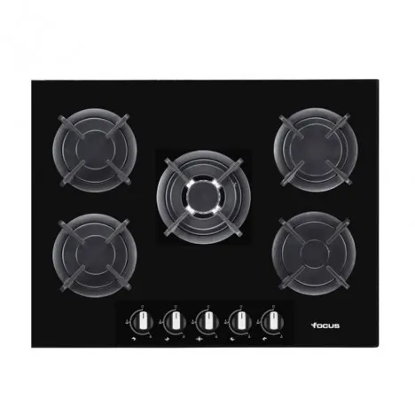 Plaque de cuisson FOCUS 5 feux 86 Cm Noir F.40179BS