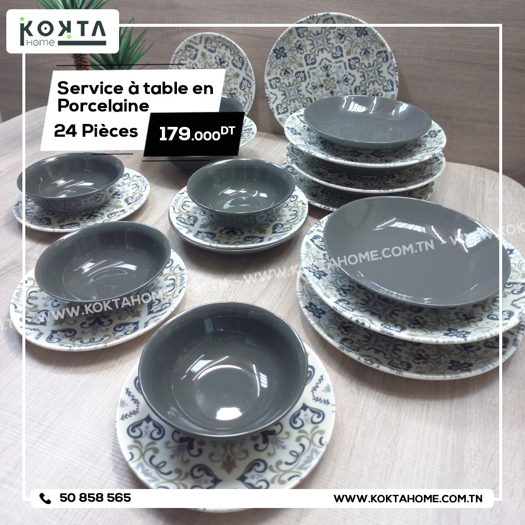 Service à table en porcelaine