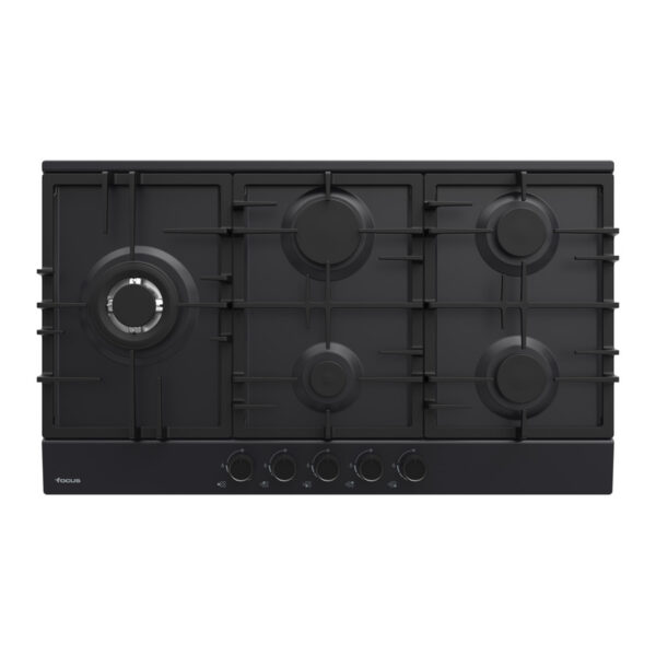 Plaque de cuisson FOCUS 5 feux 86 cm Fonte Noir F.4789B