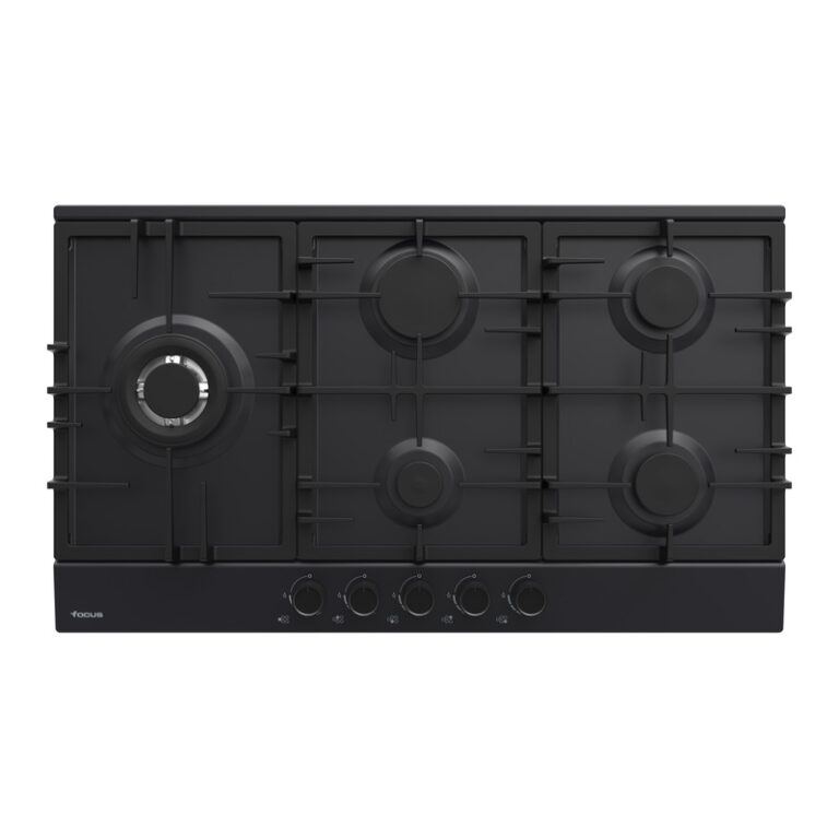 Plaque de cuisson FOCUS 5 feux 86 cm Fonte Noir F.4789B