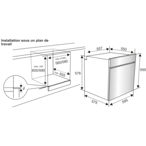 Four encastrable PREMIUM 65L Inox AF 6071 X01