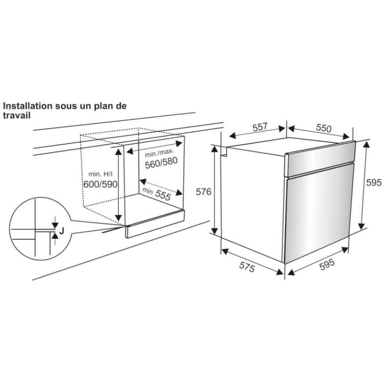 Four encastrable PREMIUM 65L Inox AF 6071 X01