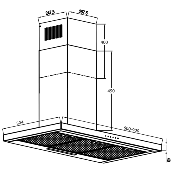 Hotte Décorative PREMIUM 90 cm