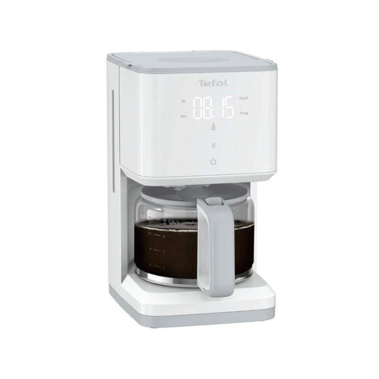 Cafétière électrique TEFAL 1000W 1,25L Blanche CM693110