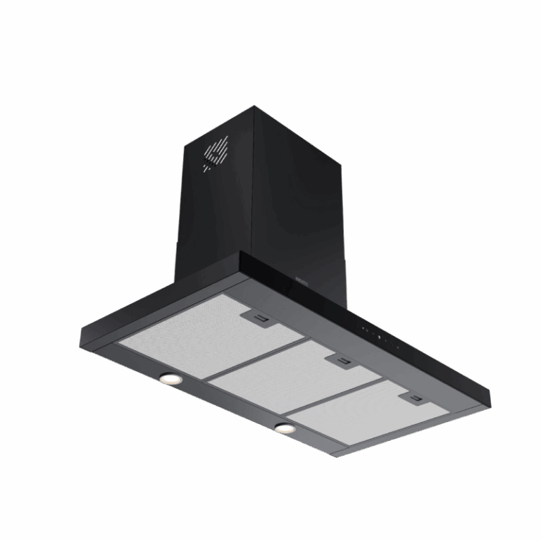 Hotte Décorative INFINITY 90Cm Verre Noir AGT2023-90B