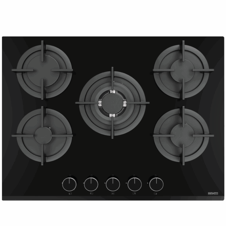 Plaque de cuisson INFINITY 5 Feux 70 Cm Vitro Noir H7010P30B