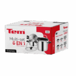 Batterie de cuisine TEM COSMOS 6 en 1 en Inox 18/10 W40105B