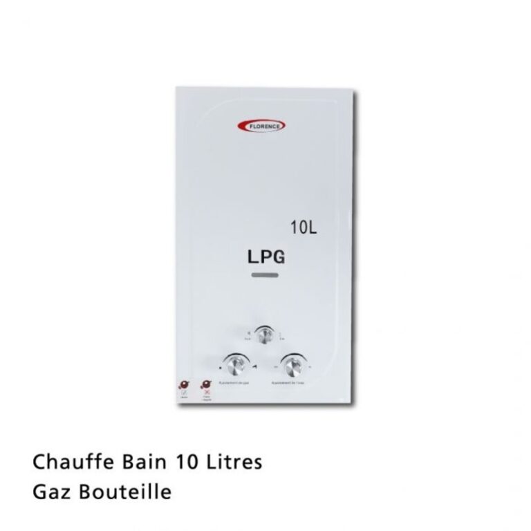 Chauffe-bain Florence 10L au gaz bouteille F10LR-GO