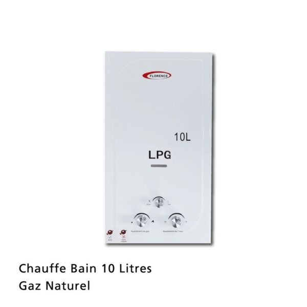 Chauffe-bain Florence 10L au gaz Naturel F10LR-GN