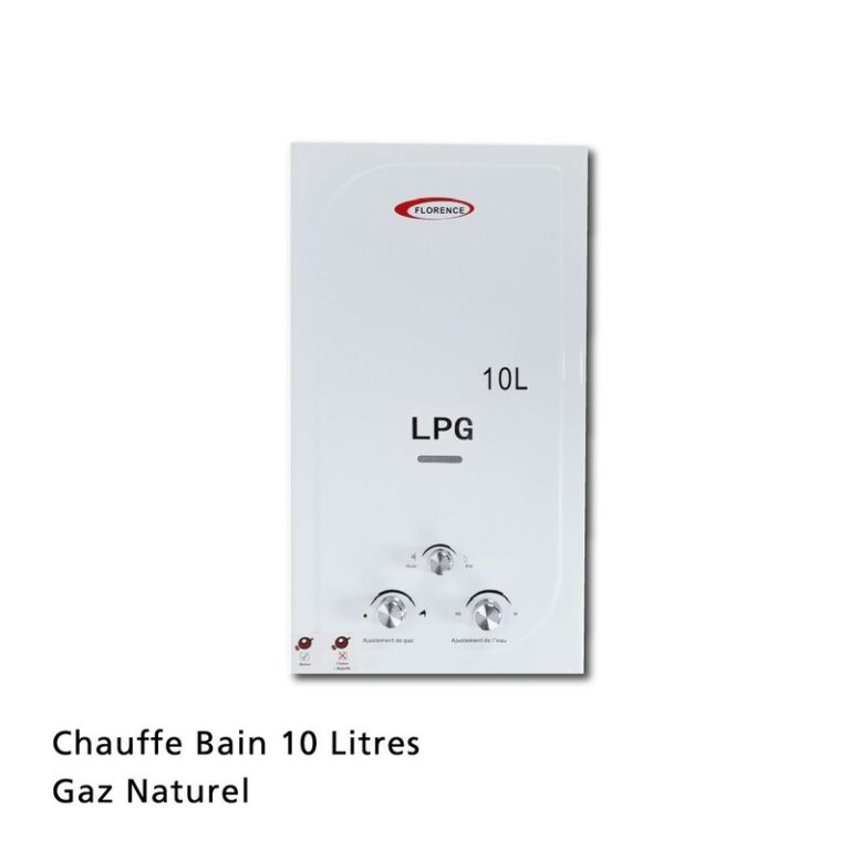 Chauffe-bain Florence 10L au gaz Naturel F10LR-GN