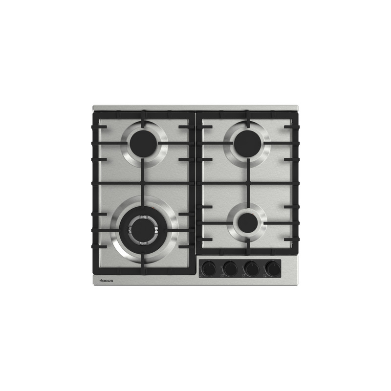 Plaque de cuisson FOCUS 4 Feux Fonte Inox 60 Cm F.8002XS