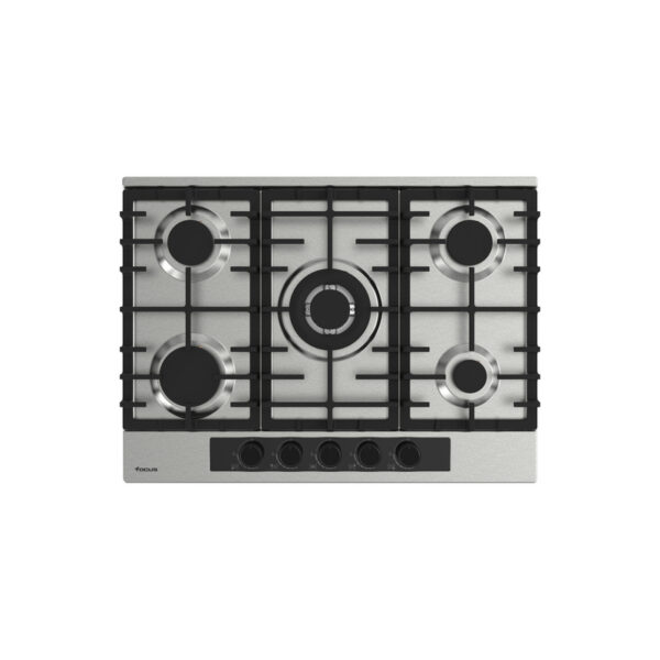 Plaque de cuisson FOCUS 5 Feux Fonte Inox 70 Cm F.8003XS
