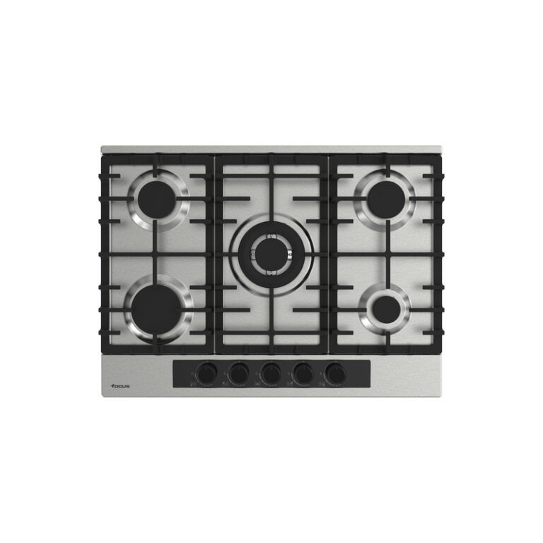 Plaque de cuisson FOCUS 5 Feux Fonte Inox 70 Cm F.8003XS