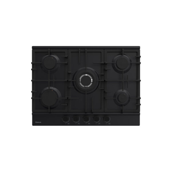 Plaque de cuisson FOCUS 5 Feux Fonte 70 cm Noir F.8011BS