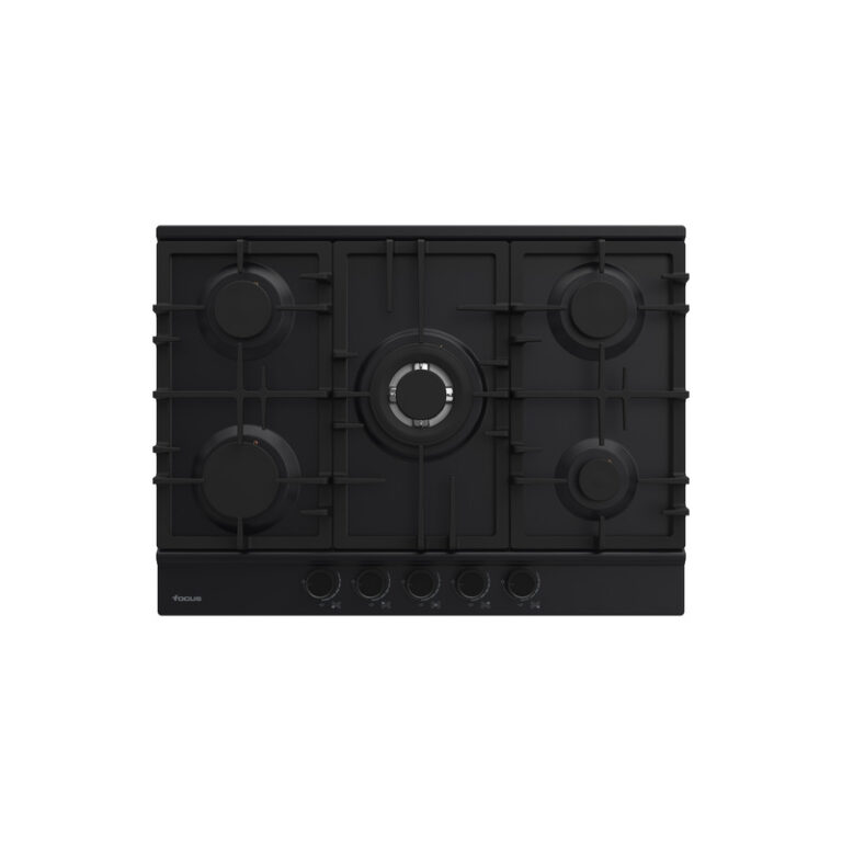 Plaque de cuisson FOCUS 5 Feux Fonte 70 cm Noir F.8011BS