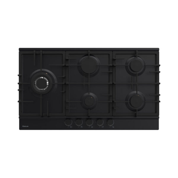 Plaque de cuisson FOCUS 5 Feux 86 Cm Noir F.8017BS