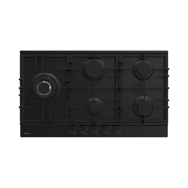 Plaque de cuisson FOCUS 5 Feux 86 Cm Noir F.8017BS