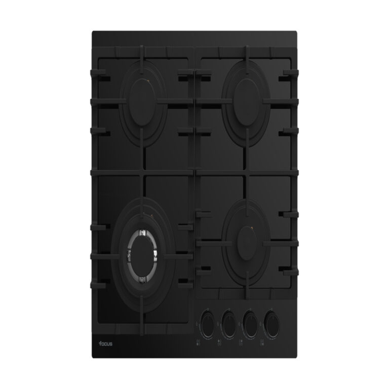 Plaque de cuisson FOCUS 4 Feux Vitro Fonte 60 Cm Noir F.8005BS