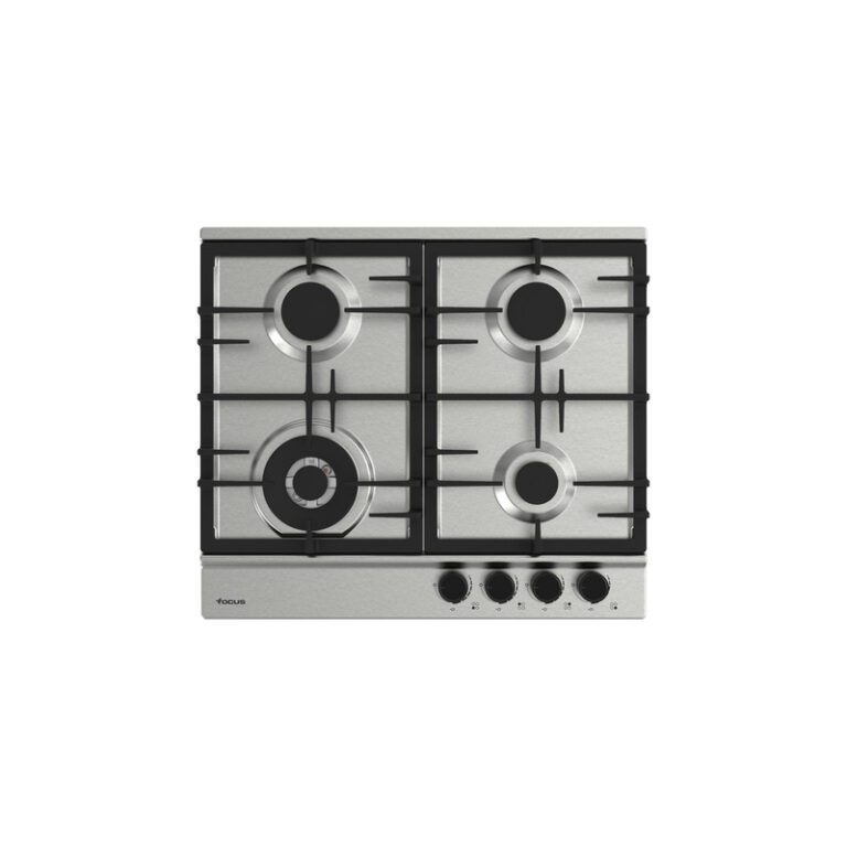 Plaque de cuisson FOCUS 4 Feux Fonte 60 cm Inox F.8004XS