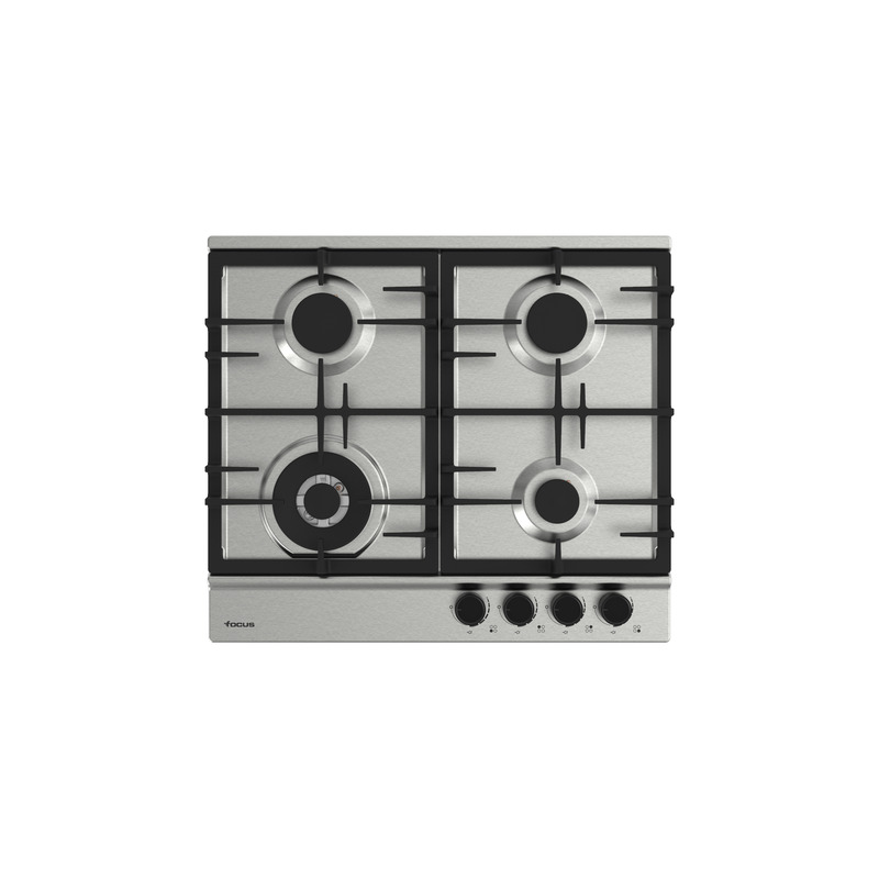 Plaque de cuisson FOCUS 4 Feux Fonte 60 cm Inox F.8004XS