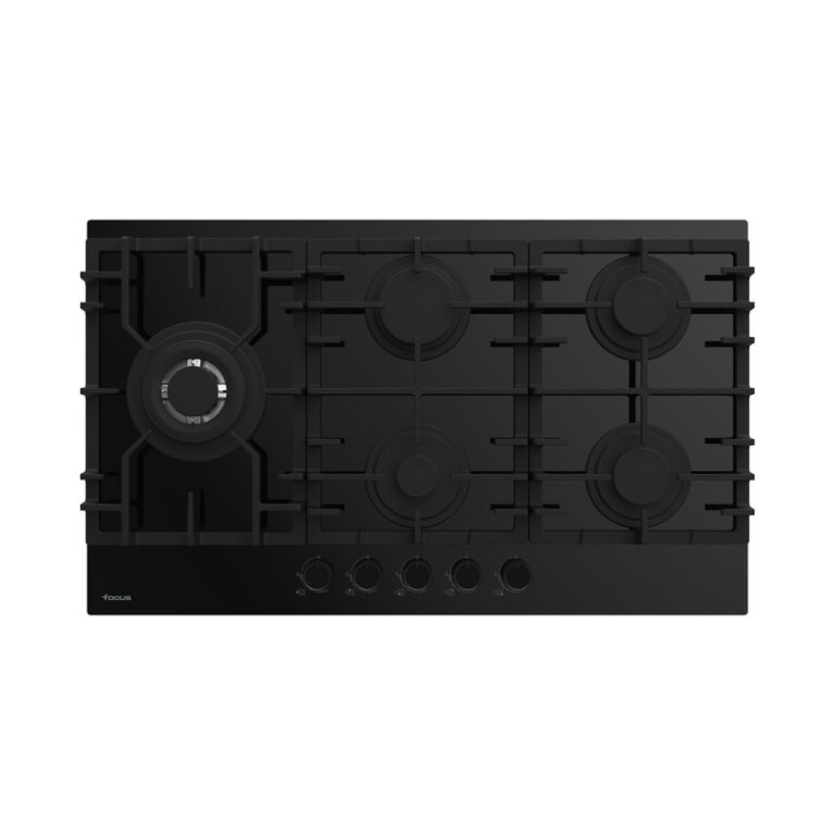 Plaque de cuisson Focus 5 Feux Vitro noir Fonte 90 cm F.419B