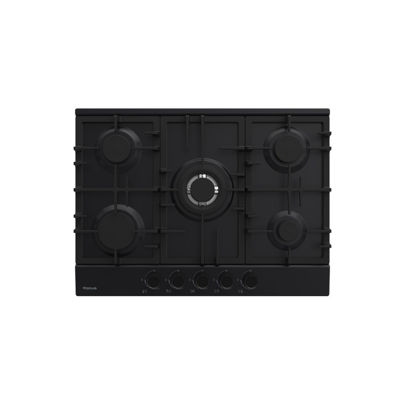 Plaque de cuisson FOCUS 5 Feux Fonte Noir 70 cm F.478B