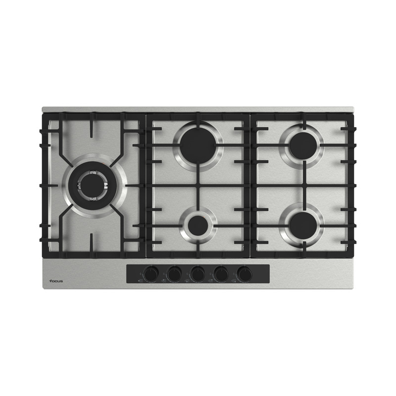 Plaque de cuisson FOCUS 5 Feux Inox 90 Cm F.414X