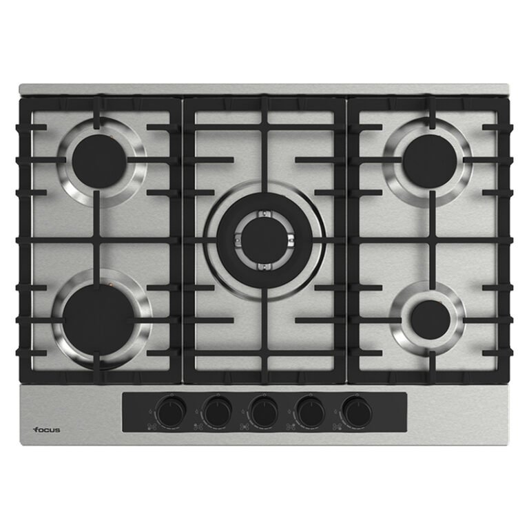 Plaque de cuisson Focus 5 Feux Fonte Inox 70 cm F.8003XS