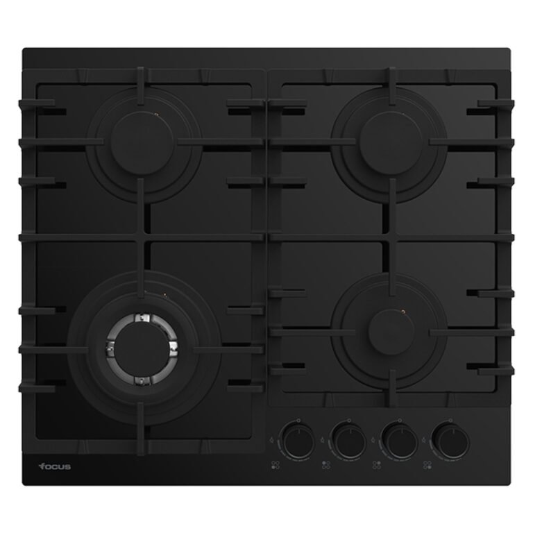 Plaque de cuisson FOCUS 4 Feux Vitro Fonte 60 Cm Noir F.8005BS