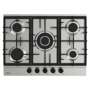 Plaque de cuisson FOCUS 5 Feux Fonte 70 cm Inox F.8011XS