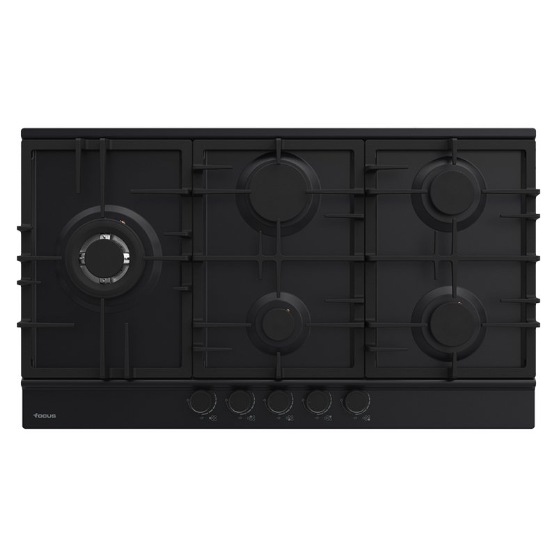 F_8017BS_mj0XhgO (1) Plaque de cuisson FOCUS 5 Feux Fonte 86 Cm Noir F.8017BS