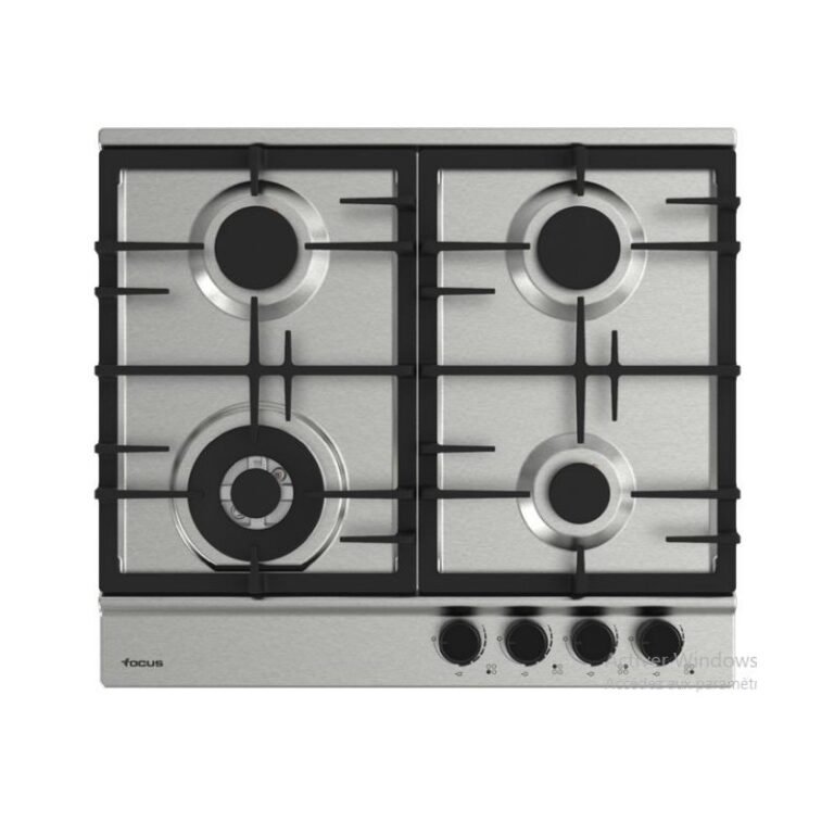 Plaque de cuisson FOCUS 4 Feux Fonte 60 cm Inox F.8004XS