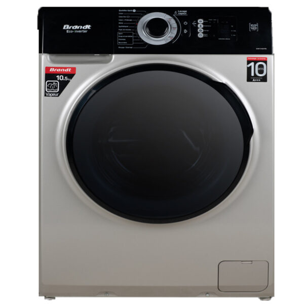 Machine à laver BRANDT 10,5 Kg Silver BAM104QVASBL