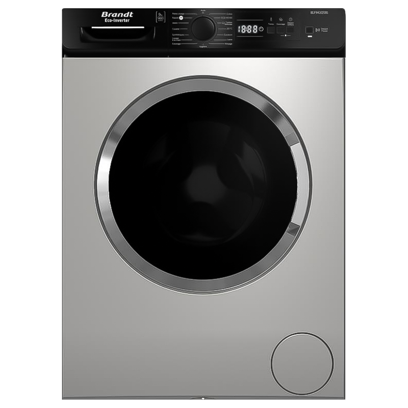 Machine à laver BRANDT 9Kg Inverter Silver BLF942S