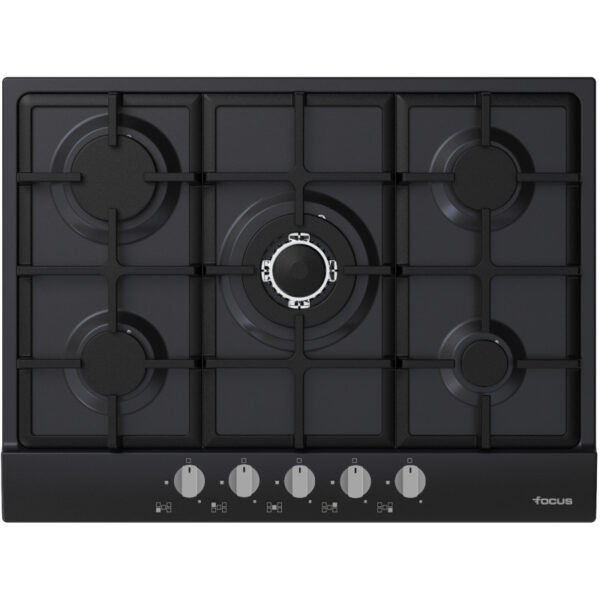 Plaque de cuisson FOCUS 5 Feux Fonte Noir 70 cm F.478B