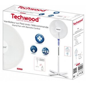 Ventilateur Sur Pied TECHWOOD Blanc TVE-473T