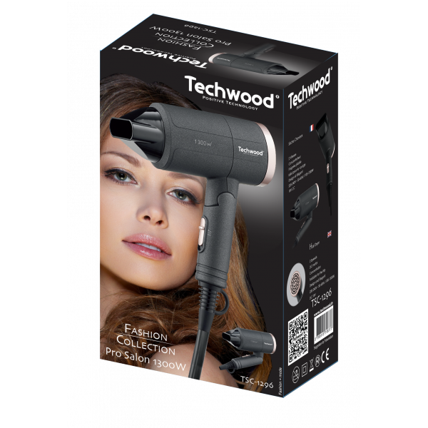 seche-cheveux-1300w (2) Sèche-Cheveux Techwood 1300W Noir TSC-1296