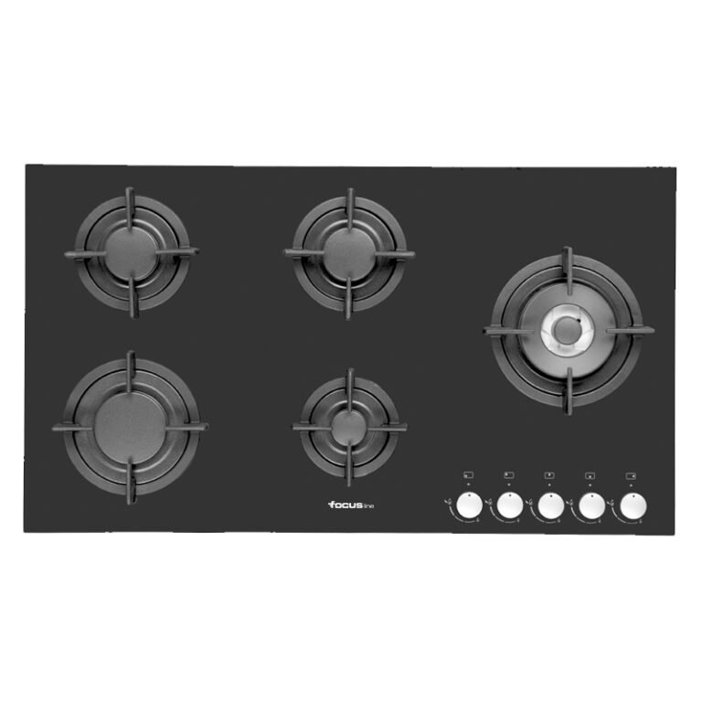 Plaque de cuisson FOCUS 5 Feux 90 cm Vitro Noir